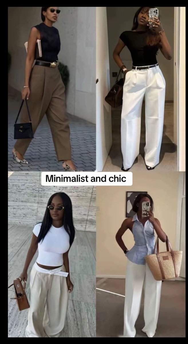 stylishVeee's tweet image. Nothing beats tailored trousers + fitted top = a formula that never fails. Minimal effort, maximum presence.
#styleinspo #styletips