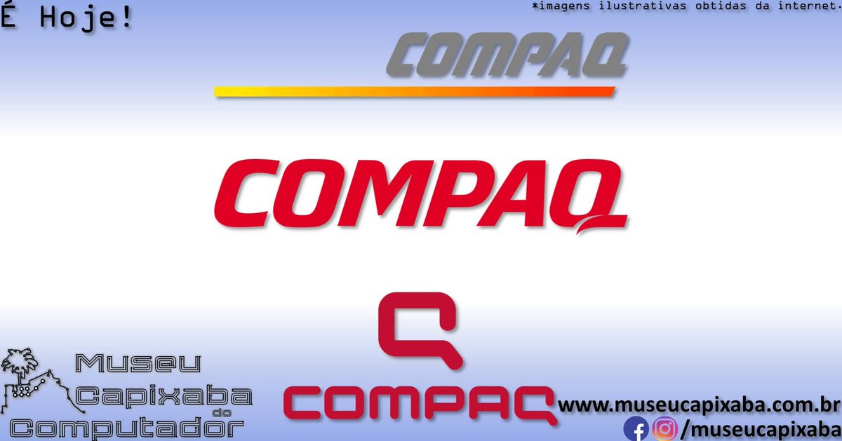 museucapixaba's tweet photo. É hoje! A fundação da Compaq de 1982.

+em https://t.co/w9gLyh4Col

#MuseuCapixaba #mcc #éhoje #museu #Retro #ES #OnThisDay #Compaq #CompaqPortable #CompaqPresario #Deskpro #WilliamHMurtoos #JamesMHarris #JosephRodneyCanion #Fortune500 #DEC #Dell #HP #IBMPC #Intel #i386 #PDP #VAX https://t.co/QIhu91lbUy