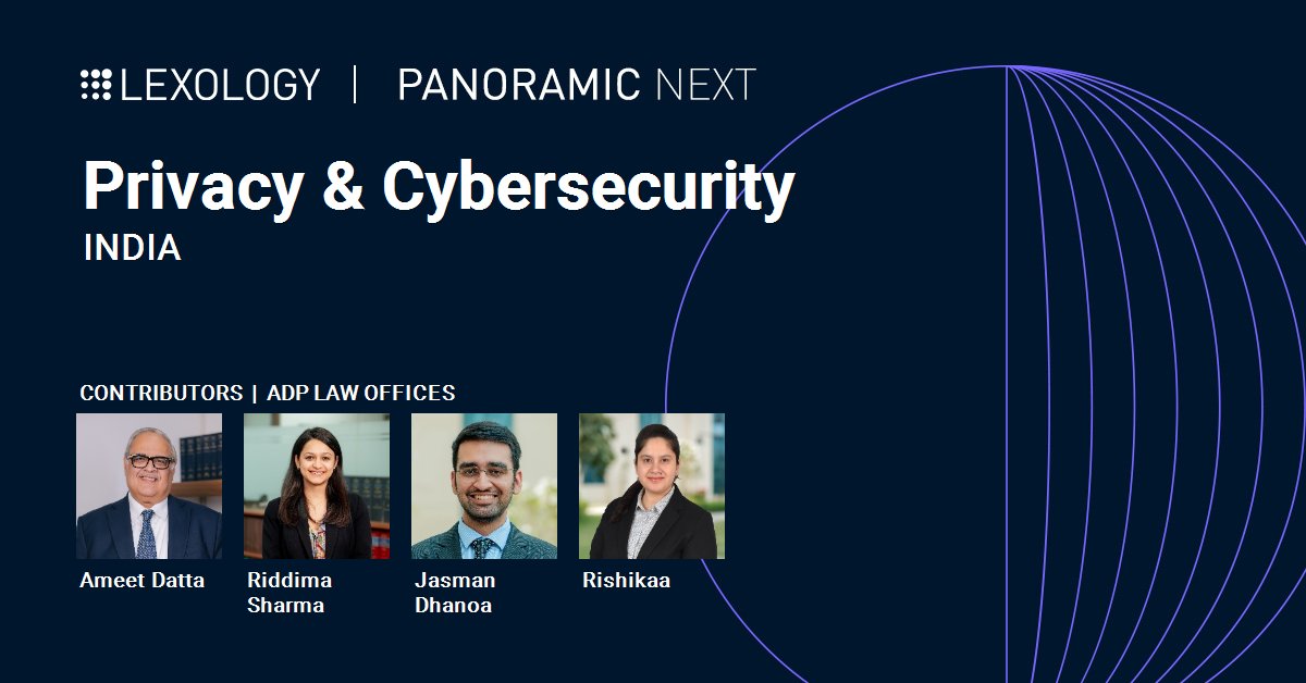 adplawoffices's tweet photo. The @lexology Panoramic Next: Privacy &amp; Cybersecurity 2025 guide is now available, with contributions from @DattaAmeet,@Riddima15,@indieroten, and @Rishikaa11. 

The India chapter can be accessed via the link: https://t.co/RGGQLY10gf https://t.co/fFj2ZR9RBY