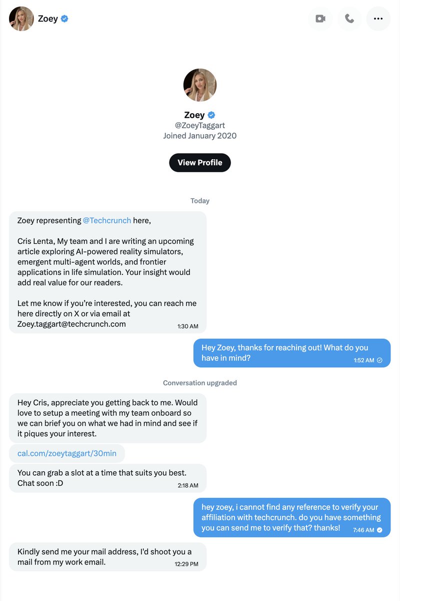 'she' dm'ed me as well

stay safe folks