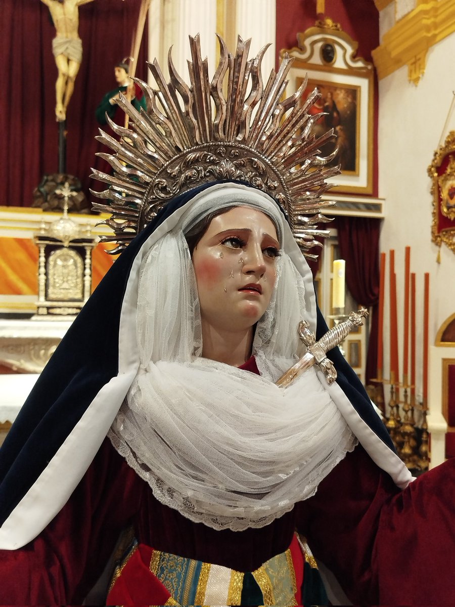 Alex27Sep's tweet image. María Santísima del Mayor Dolor de la Hermandad de la Vera Cruz de San Fernando, vestida de hebrea.