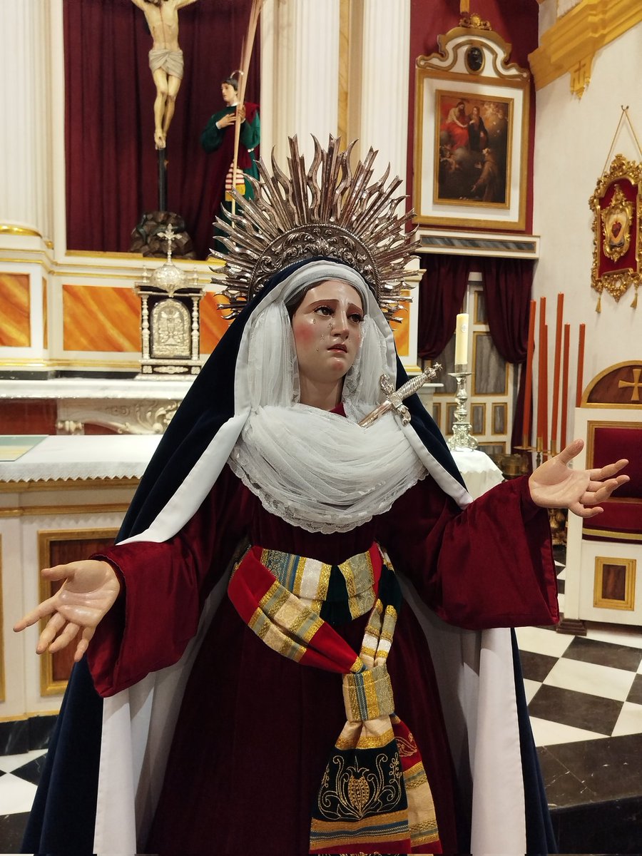 Alex27Sep's tweet image. María Santísima del Mayor Dolor de la Hermandad de la Vera Cruz de San Fernando, vestida de hebrea.