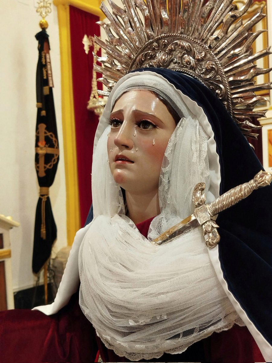 Alex27Sep's tweet image. María Santísima del Mayor Dolor de la Hermandad de la Vera Cruz de San Fernando, vestida de hebrea.
