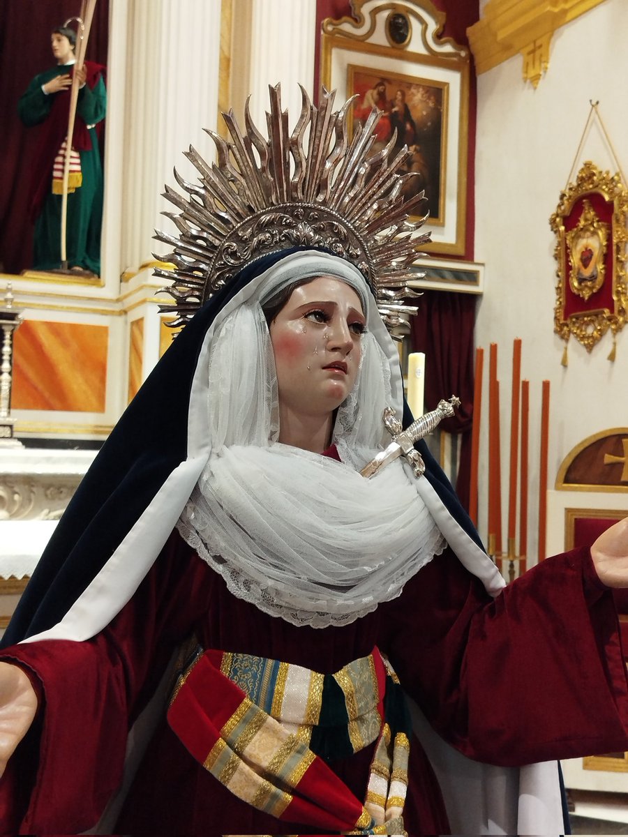 Alex27Sep's tweet image. María Santísima del Mayor Dolor de la Hermandad de la Vera Cruz de San Fernando, vestida de hebrea.