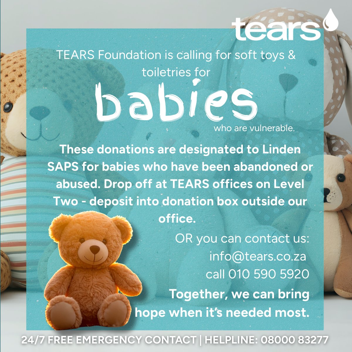 Imagine being a tiny baby, too small to speak, too young to understand, arriving at a police station because the world has already been unkind.

In moments like these, comfort matters. A soft blanket to be wrapped in. A clean nappy. A gentle toy placed beside them. A fresh change