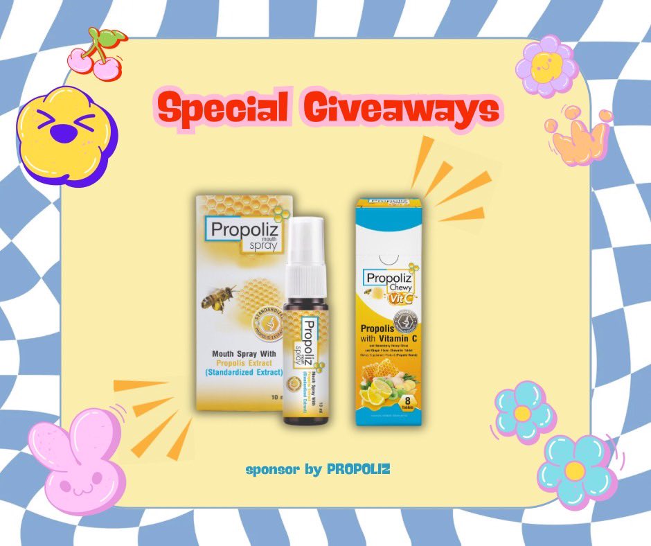 SPECIAL GIVEAWAYS SUPPORT BY <a href="/Propolizzzz/">Propolizspray</a> 100 sets 🫶🏻✨

ทางแบรนด์ Propoliz สนับสนุนสเปรย์พ่นคอและเม็ดอมวิตามินซี ให้ชาวเลือดชมพูทุกท่านได้ใช้เสียงอย่างเต็มที่ มาเปลี่ยนราชมังให้เป็นโนแรบังที่ใหญ่ที่สุดกันนน 💗🎤 

#SMTOWN_LIVE_BANGKOK 
#SMTOWNLIVE2025_26_BANGKOK