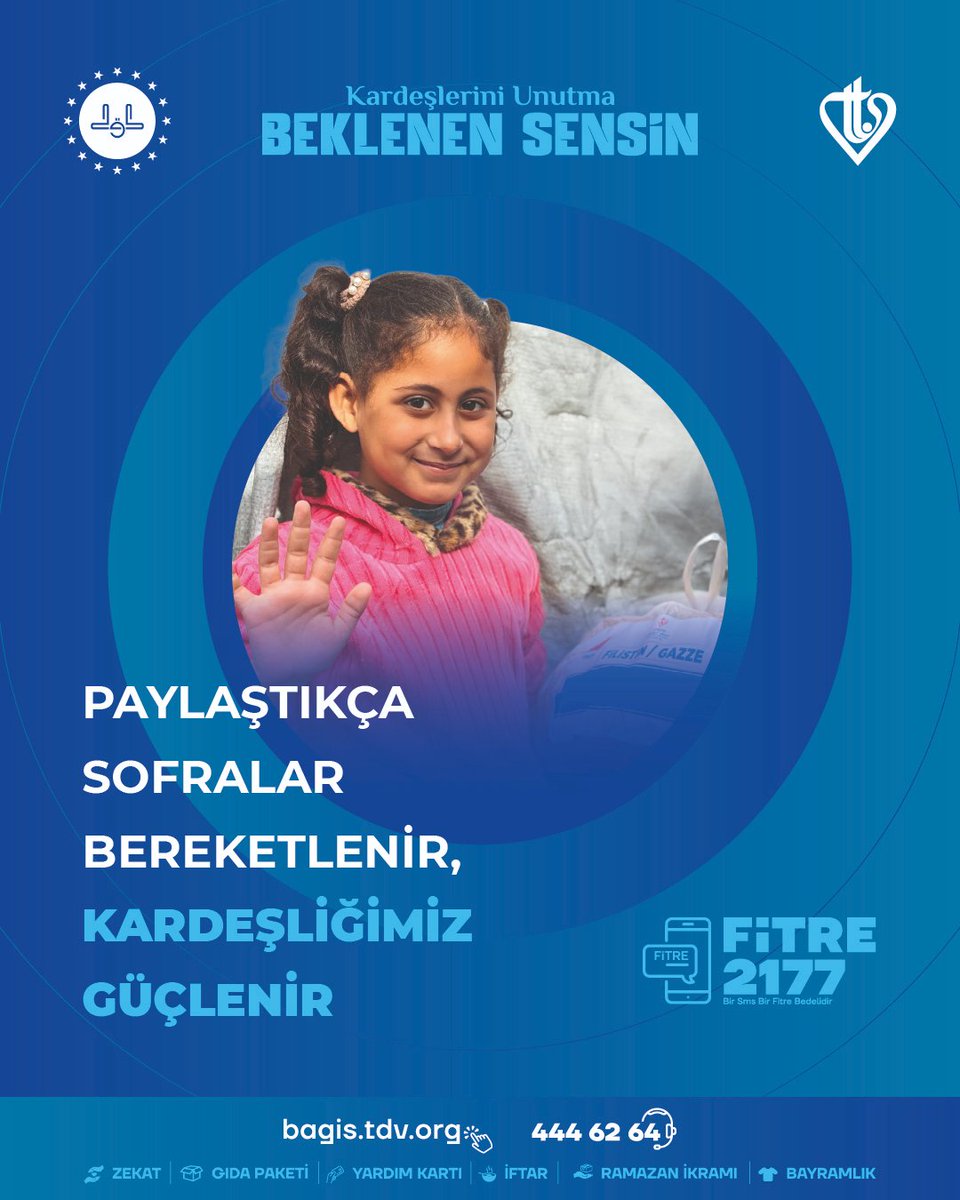 DiyanetVakfi's tweet photo. Paylaştıkça sofralar bereketlenir, kardeşliğimiz güçlenir

Kardeşlerini Unutma #BeklenenSensin 

Bu iyilik seferberliğine destek vermek için mobil bağış uygulamalarımızdan veya https://t.co/oMTpeiVqmo adresinden online bağış yapabilirsiniz. https://t.co/BC8gzvWS13