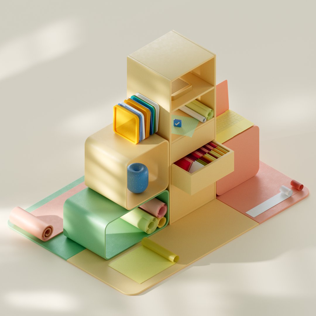 sajeev3d's tweet photo. Soft textures. Bold contrast.
Abstract landscape study created in Cinema 4D, textured with procedural details and rendered in Redshift. Exploring color harmony, depth, and material realism.
#Cinema4D #Redshift #3DArt #CGI #MotionDesign https://t.co/bLlSlDHRvX