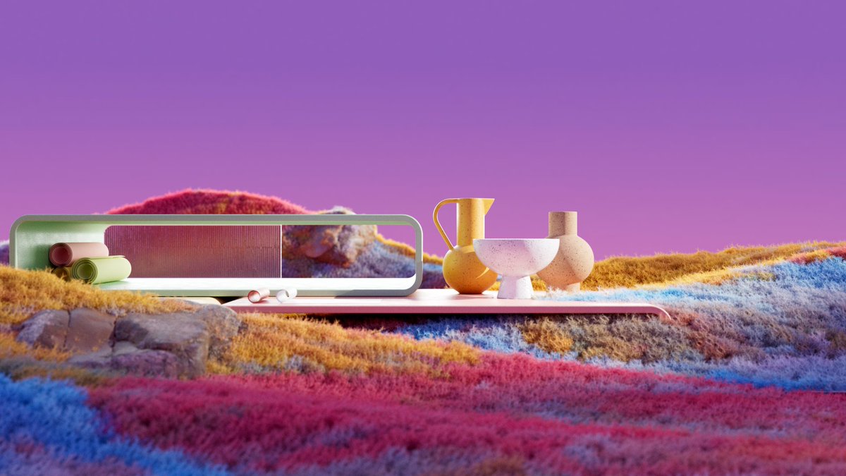 sajeev3d's tweet photo. Soft textures. Bold contrast.
Abstract landscape study created in Cinema 4D, textured with procedural details and rendered in Redshift. Exploring color harmony, depth, and material realism.
#Cinema4D #Redshift #3DArt #CGI #MotionDesign https://t.co/bLlSlDHRvX