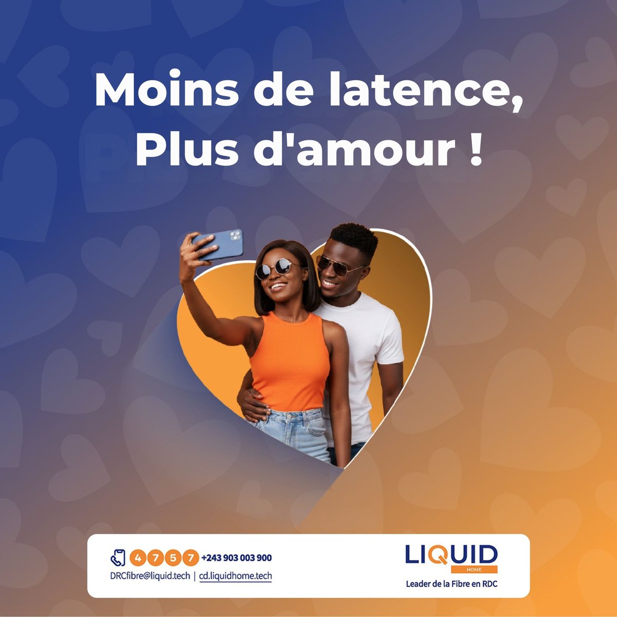LiquidHomeDRC's tweet image. 💙Elengi soki ba love yo 🩷
Partagez chaque moment sans interruption avec Liquid Home.
Parce que l’amour mérite la meilleure fibre. 💘✨

#LiquidHome #Amour #Connexion #doubledose