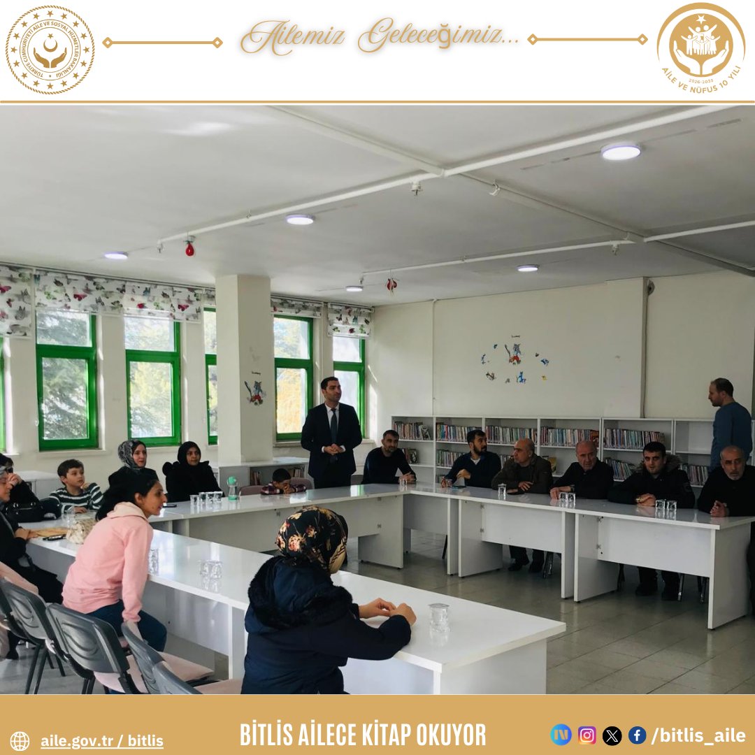bitlis_aile's tweet photo. 📚 Bitlis Ailece Kitap Okuyor Projesi Devam Ediyor

📍Tatvan Sosyal Hizmet Merkezi Müdürlüğümüz tarafından, Tatvan İlçe Kütüphanesinde vatandaşlarımıza yönelik madde bağımlılığı ile mücadele ve dijital mahremiyet konularında eğitim programı düzenlendi.

Gerçekleştirilen eğitimde;
🔹 Madde bağımlılığının birey ve aile üzerindeki etkileri,
🔹 Bağımlılıkla mücadelede korunma ve başvuru mekanizmaları,
🔹 Dijital ortamda kişisel verilerin korunması,
🔹 Güvenli internet kullanımı ve dijital riskler

başlıklarında bilgilendirme yapılarak katılımcıların soruları yanıtlandı.

Toplumun bilinçlendirilmesine yönelik çalışmalarımız kararlılıkla devam edecektir. 📖
@tcailesosyal
@BitlisValiligi
@ASHB_ATHGM
