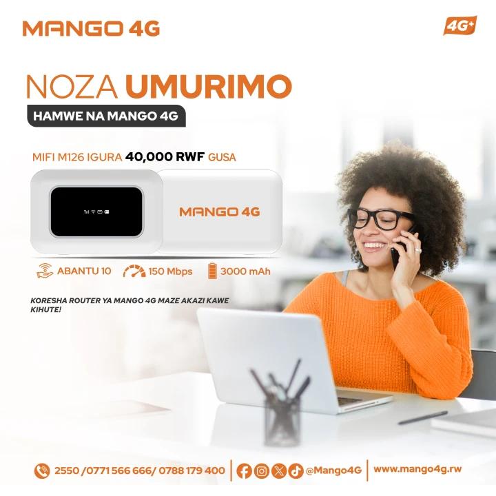 Mango4G's tweet image. WITINDA,igurire Mango 4G router, uzamure urwego rwa internet yawe. Internet yihuta knd igendanwa kugiciro kiri hasi cyane!! Hamagara 2550 kubindi bisobanuro

#truly4gnetwork #mango4g #getcozywithus