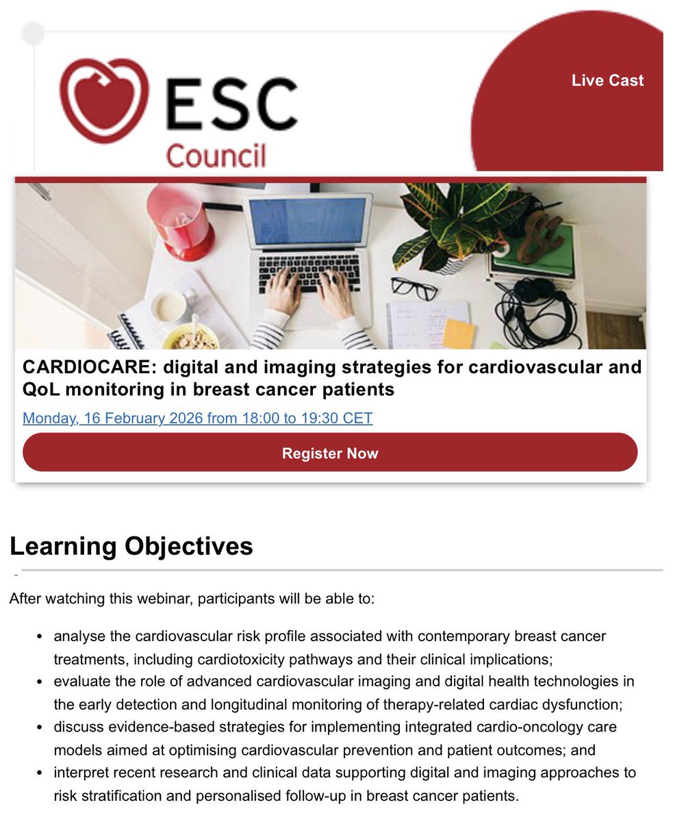 ESC Council of Cardio-Oncology Chairperson tweet media