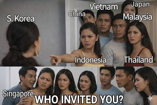 Right now the whole SEAblings are uniting together bullying KZen.

KZen try to convince Japan, China is their brother like SEAblings, only to be bullied by China &amp; Japan. 😭 

But, the funniest part of all this is, they all agreed on one thing.

Singapore aren't invited.