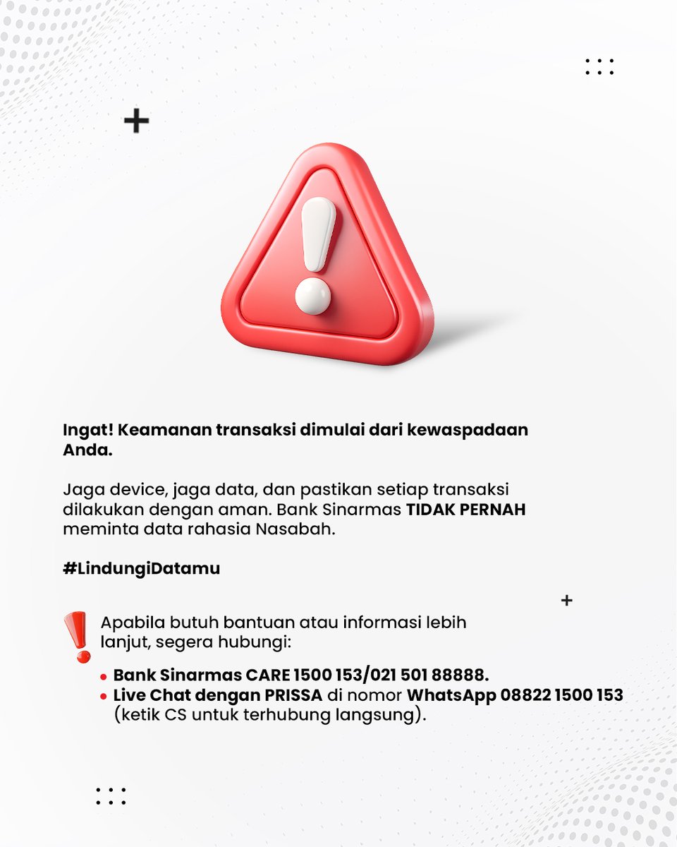 Bayar makin cepat dan praktis dengan QRIS Tap di SimobiPlus. Cukup tap perangkat ke mesin pembayaran merchant tanpa perlu scan QR Code. Transaksi jadi lebih seamless untuk kebutuhan sehari-hari.

Agar tetap aman, jaga kerahasiaan PIN dan data pribadi, gunakan device sendiri saat