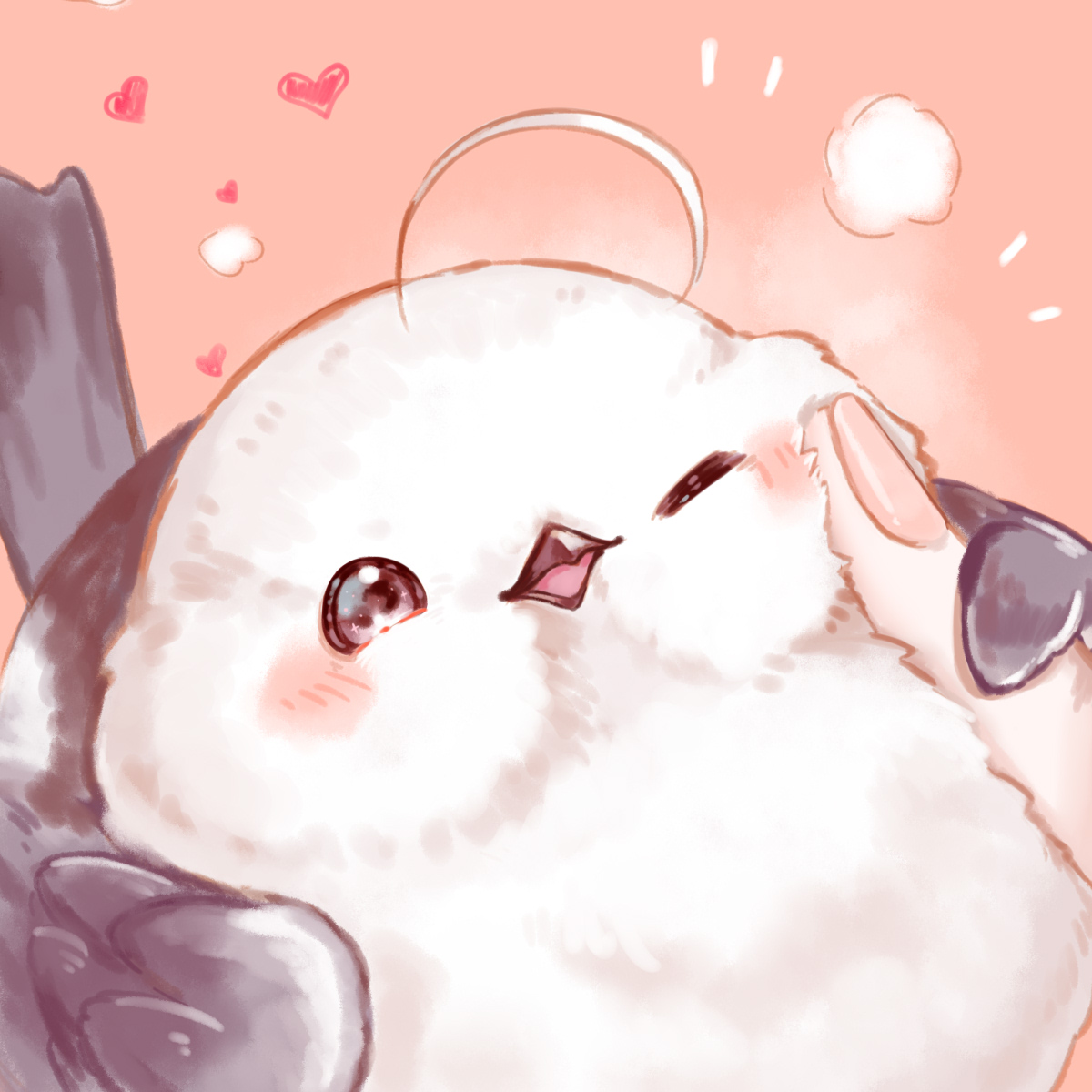 📢：您好，今日份毛絨能量已到貨，請查收。