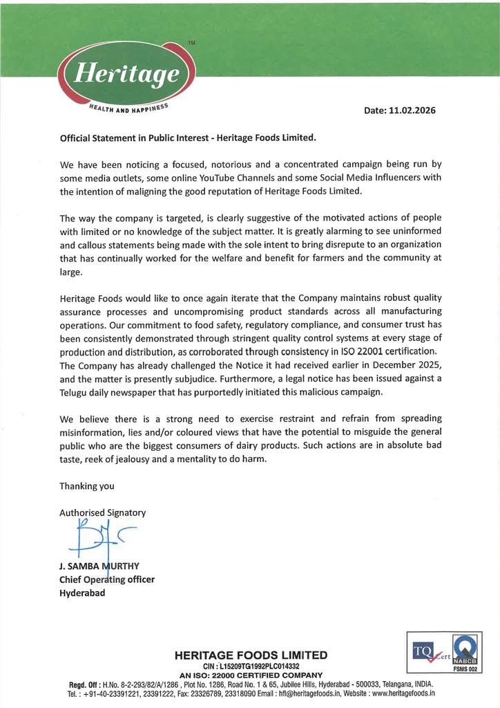 Heritage Foods tweet media