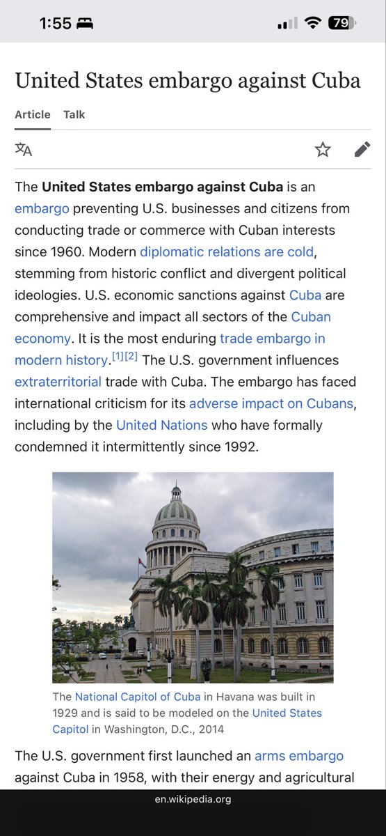 bojackhead's tweet photo. @jmanuelcade @Whykalex Bloqueo para infraestructura y medicamentos pero no para los hoteles de la dictadura. 

Maldito idiota, primero aprende la diferencia entre un embargo (no poder comercializar con Estados Unidos) y un bloqueo. 

Parecen que tienen deficiencia mental. 

Toma wikipedia y aprende https://t.co/8Wvzi2EFrQ