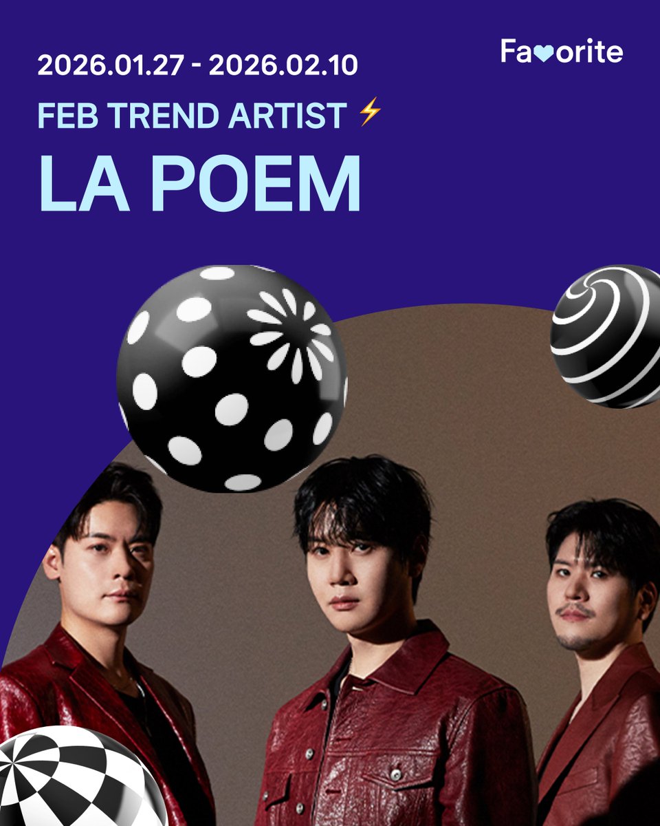 ⚡️2월 트렌드 아티스트 🎖️
1위의 주인공은? ✨

🙌 라포엠 님 축하드립니다 🙌

Benefits
1️⃣ 삼성동 파르나스 미디어타워 메인 송출
🗓 02/14~02/27 (선릉 방면)
2️⃣ 벅스/Favorite 공식 SNS 축전
🗓 02/12

여러분의 아티스트에게 투표하고
다양한 베네핏을 선물해보세요!
➡️ favorite.bugs.co.kr