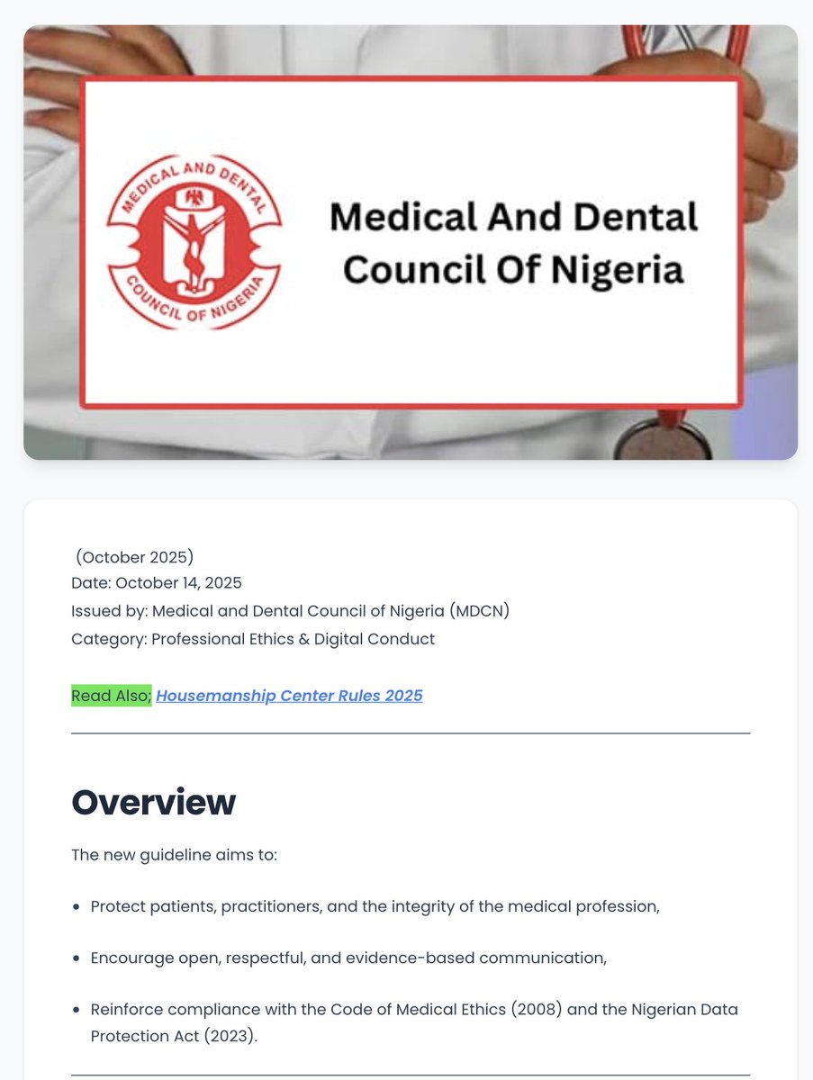 snowkhoshi's tweet photo. Dr. Ogbe Pamella Chinecherem is a newly inducted doctor under the Medical and Dental Council of Nigeria. On her public Twitter/X account, she has posted comments referencing ACL tears and using serious injuries in fan-related disputes.

ACL injuries are significant medical conditions that often require surgery and prolonged rehabilitation. Publicly joking about or wishing such injuries on individuals raises concerns regarding professionalism and alignment with medical ethical standards.

MDCN’s social media guidance emphasizes professionalism, respect, and conduct that upholds public trust. Statements that appear to celebrate or trivialize physical harm may undermine that trust.

This matter warrants review to determine whether the conduct aligns with expectations for registered medical practitioners. @MDCNOfficial 

Note: This concern is strictly about professional behavior and ethics. No one should make racist or discriminatory comments based on nationality, ethnicity, or personal background.