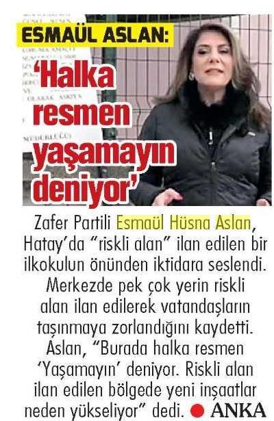 Riskli alan ilan ettikleri bölgelerde neden inşaatlar yükseliyor? Hatay'da vatandaşlarımız lüks konut rantı için taşınmaya zorlanıyor; halka resmen yaşamayın deniyor! 

📌Korkusuz Gazetesi 
<a href="/umitozdag/">Ümit Özdağ</a> <a href="/zaferpartisi/">Zafer Partisi</a>