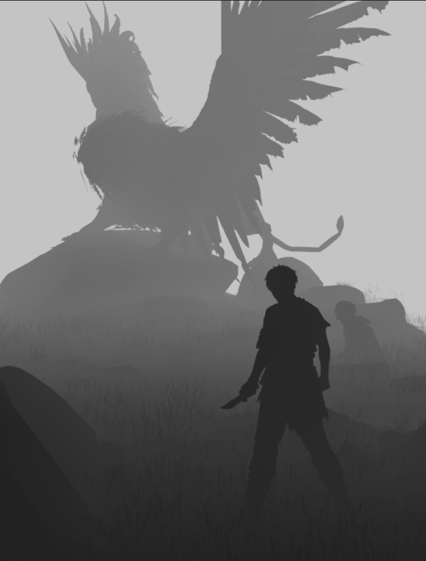 「The Gryphon King, Bataar's First Trial b」|IAMAGのイラスト