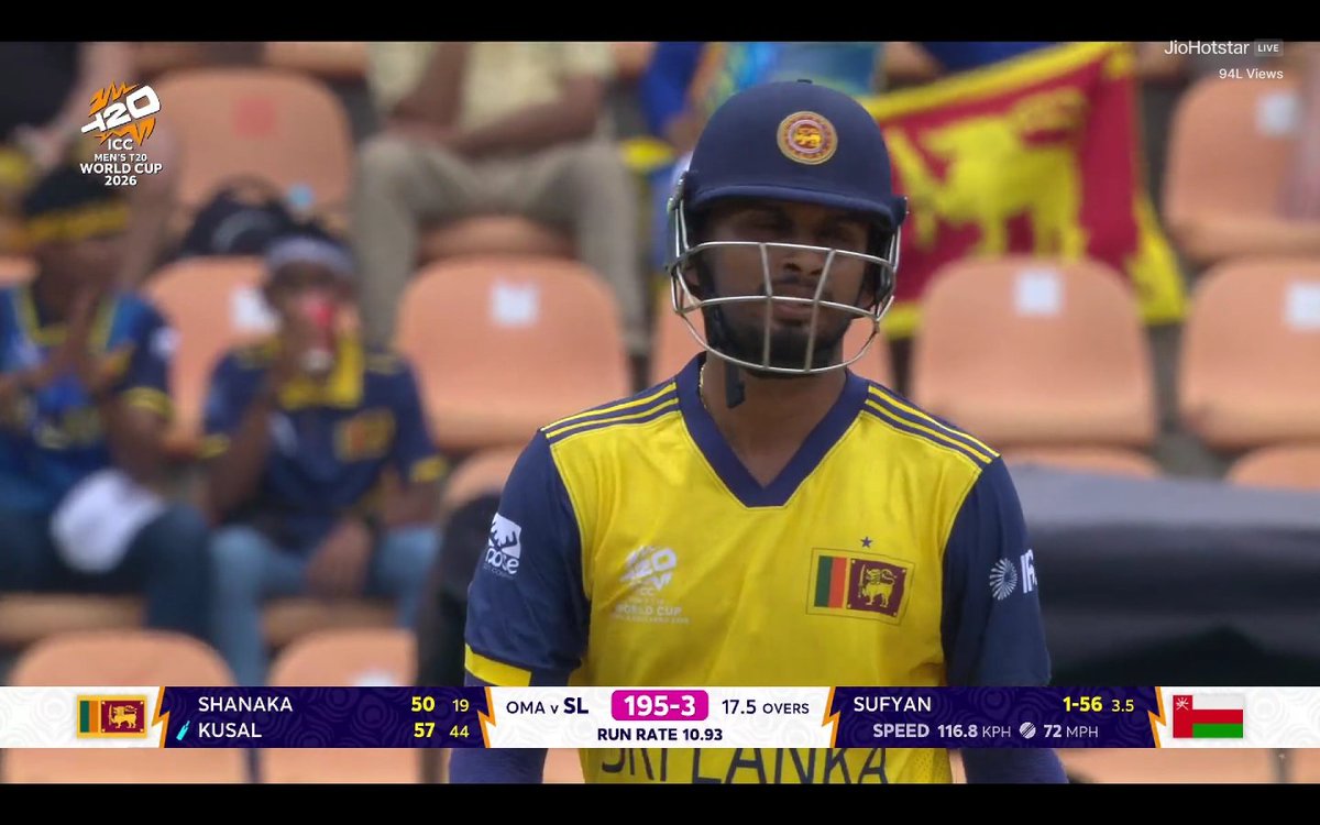 ViratKoisa18's tweet photo. Dasun Shanaka scored fastest fifty for Sri Lanka in T20 World Cup History. 🥶
#SLvsOMN #T20WorldCup2026 https://t.co/6qsY6bHVEk