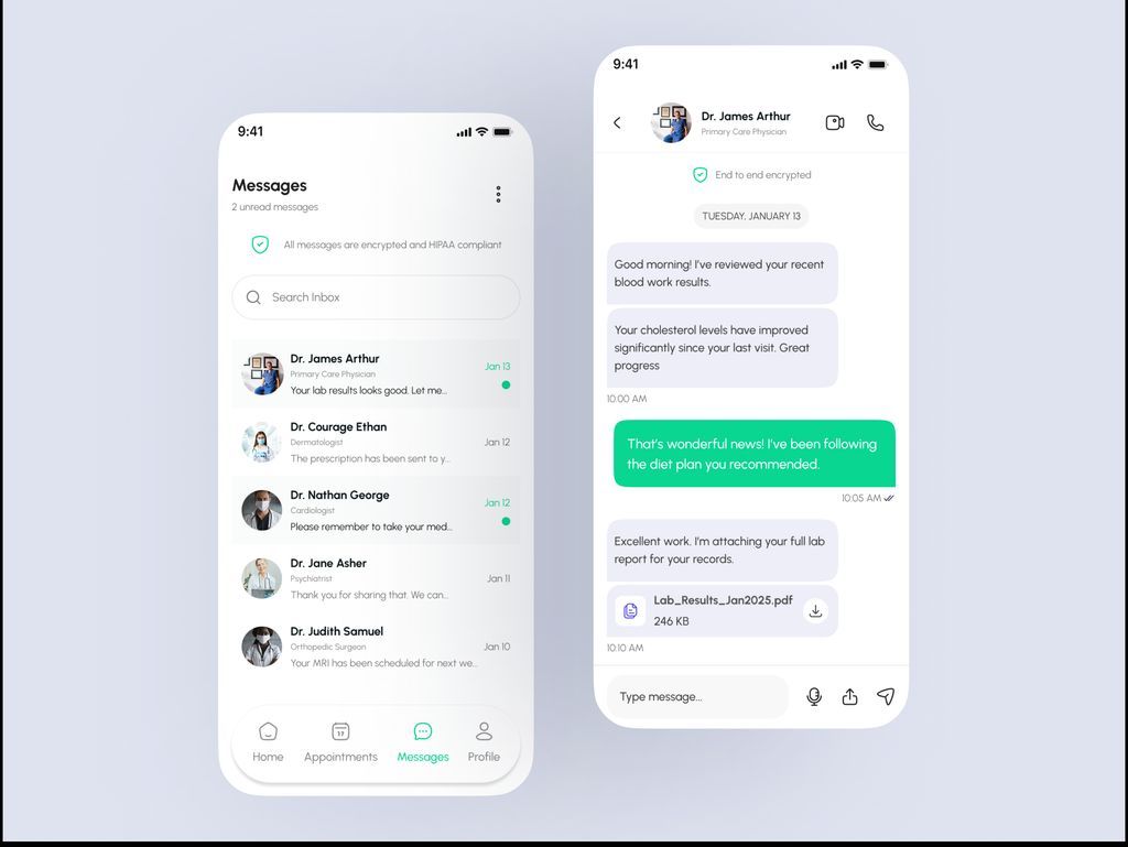 Secure messaging isn’t a feature. It’s a foundation.
A message screen for the CARENEST health app.