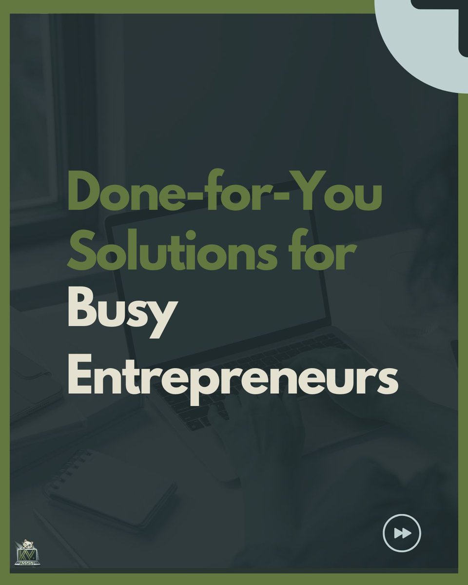 kv_assist's tweet photo. Done-for-You Solutions for Busy Entrepreneurs 💻

You know that feeling when you're drowning in your inbox at 11pm, your content calendar is a mess, and you can't remember if you confirmed that meeting for tomorrow? https://t.co/F4AYcM8SDX
