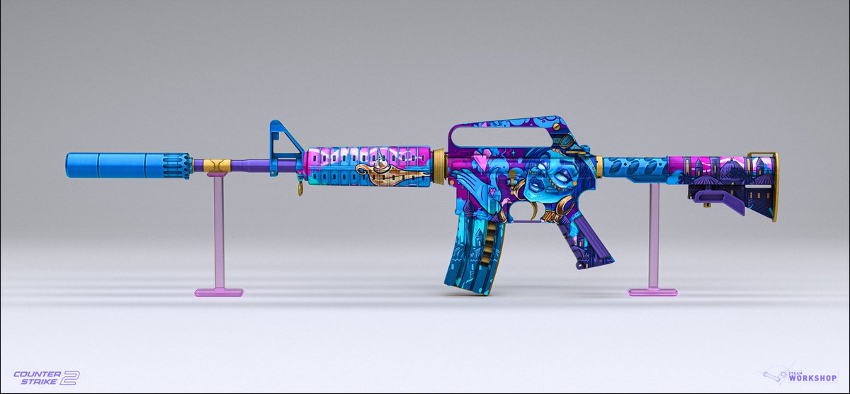 M4A1-S | MIRAGE  for <a href="/CounterStrike/">CS2</a> 💙💜
in collaboration with <a href="/chepaytt/">chepaytt</a> !  

Workshop Call to Arms - Arabesque Art &amp; Arabian Mythology