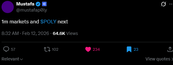 $POLY is coming to save us during bear markets

Potential valuation 10B, expected airdrop 10%

Potential Criteria ⤵️

OI of shares
Real $ volume
LP rewards
Weekly activity
Social contribution

It will be retroactive, no points system

Time 3-4 months, possible delay