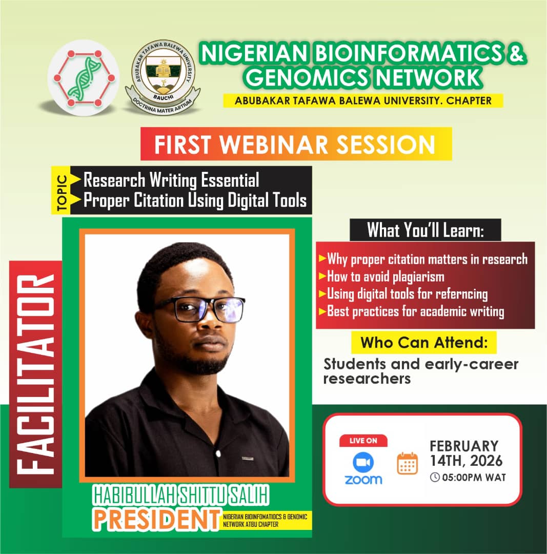 Nigerian Bioinformatics and Genomic Network ATBU tweet media