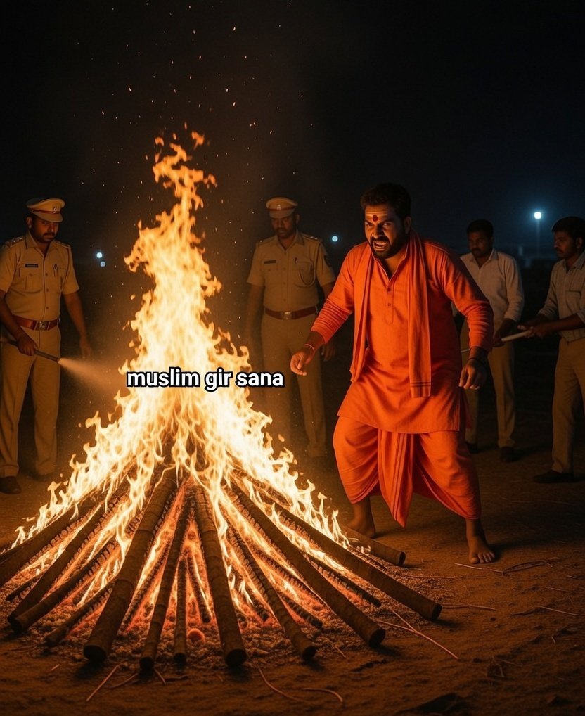 In UP Hindu boy Ajit Singh secretly cremated the body of his Muslim girlfriend Sana yet the family hasn't been informed.
The police extinguished the fire and sent the half-burnt body to a priest. 
The family alleges murder.