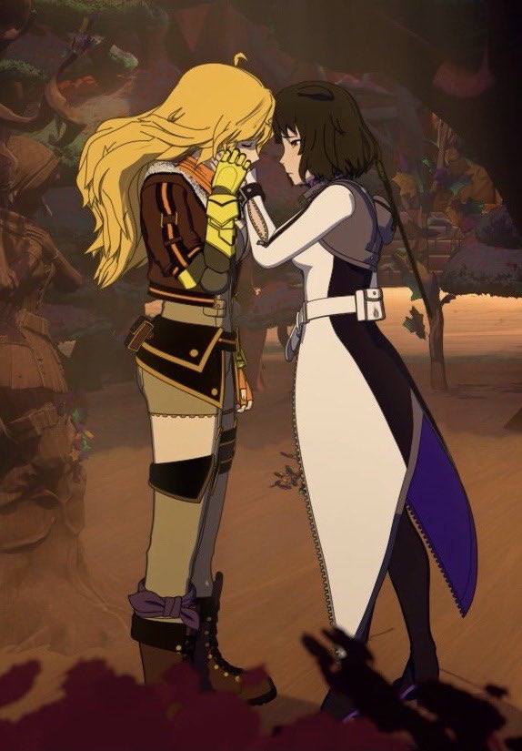 Heads touching. #YangXiaoLong #Blakebelladonna #RWBY