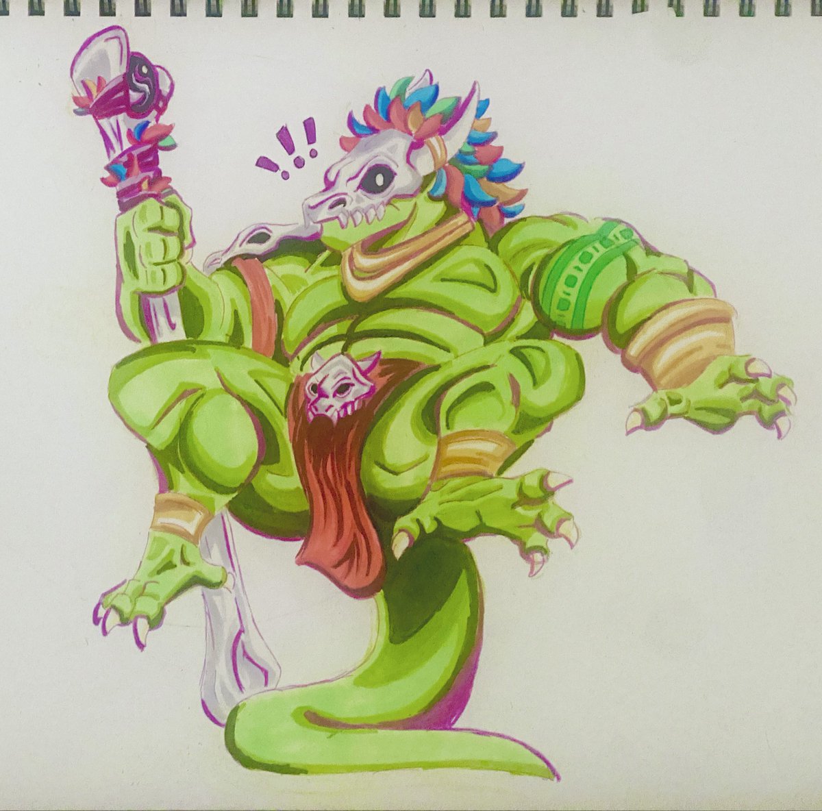 monki_ink's tweet photo. #witchdoctor Terraria alt. 🦖🦴

#terraria #lizard #scalie #anthro #anthroart #characterart #fanart #lineart #ink #traditionalart #sketch #illustration https://t.co/dOIadCw1KU