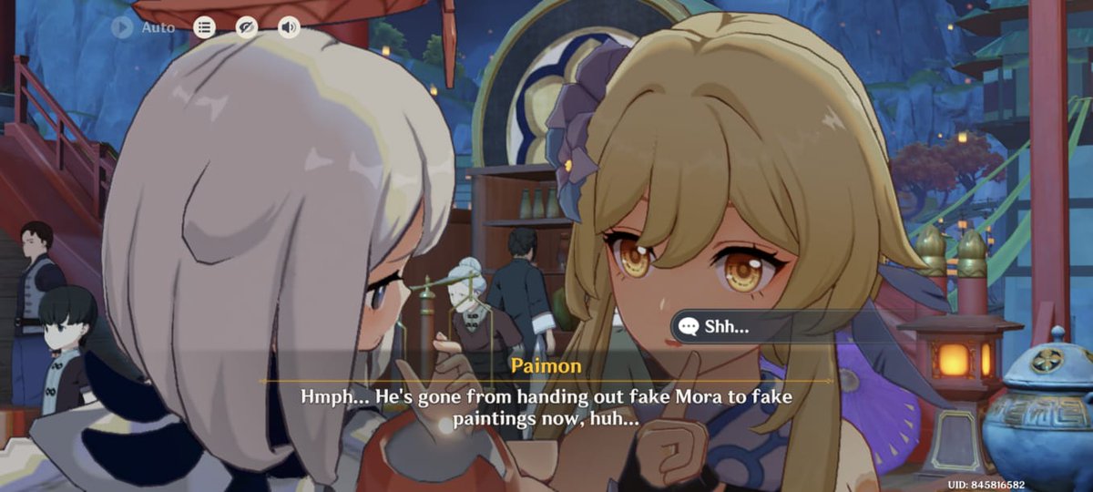 It's been a while since I played Genshin. This dialog is one of my favorite during this lantern rite🤣