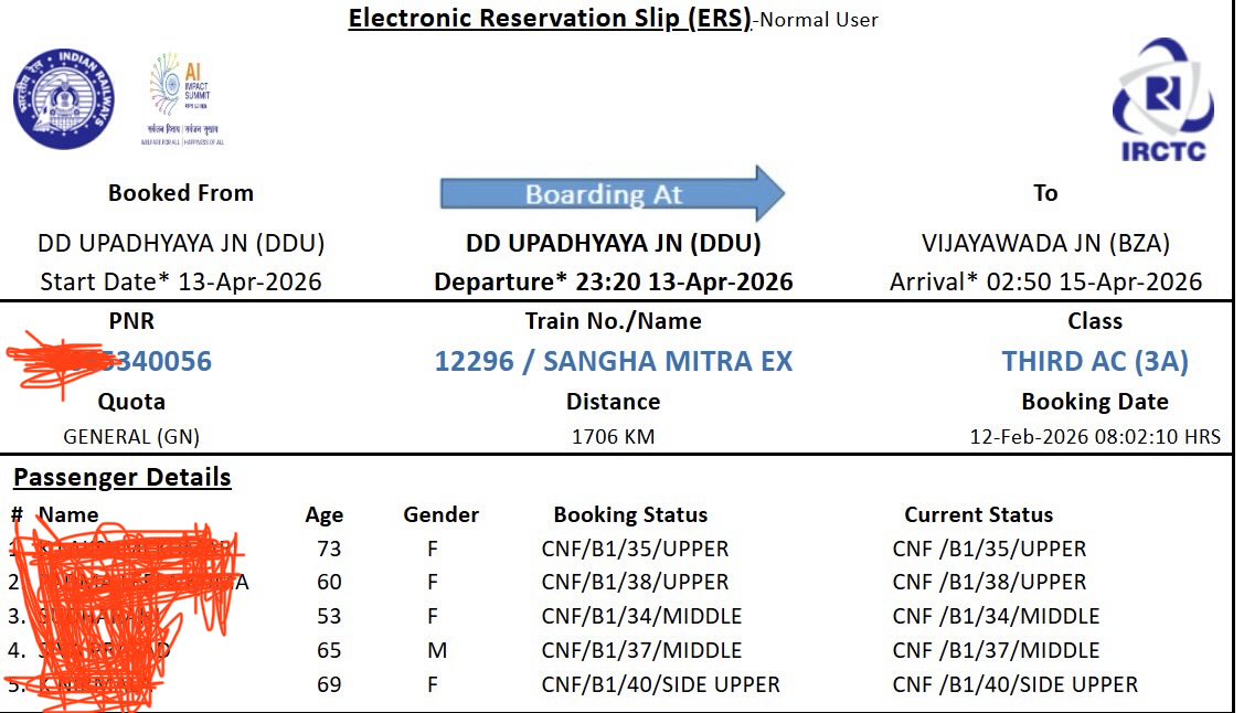 pavan7010's tweet photo. @RailMinIndia @AshwiniVaishnaw sir 
Tickets booked with 2 LB &amp;1SLB as preference for Senior citizen group of 5 but system allotted upper, booked again with sr quota in 3 different logins 5lower berth booked in 3 different coach’s and 1K cancel charges pls look system allotment 🙏 https://t.co/4WqWUtCXgy