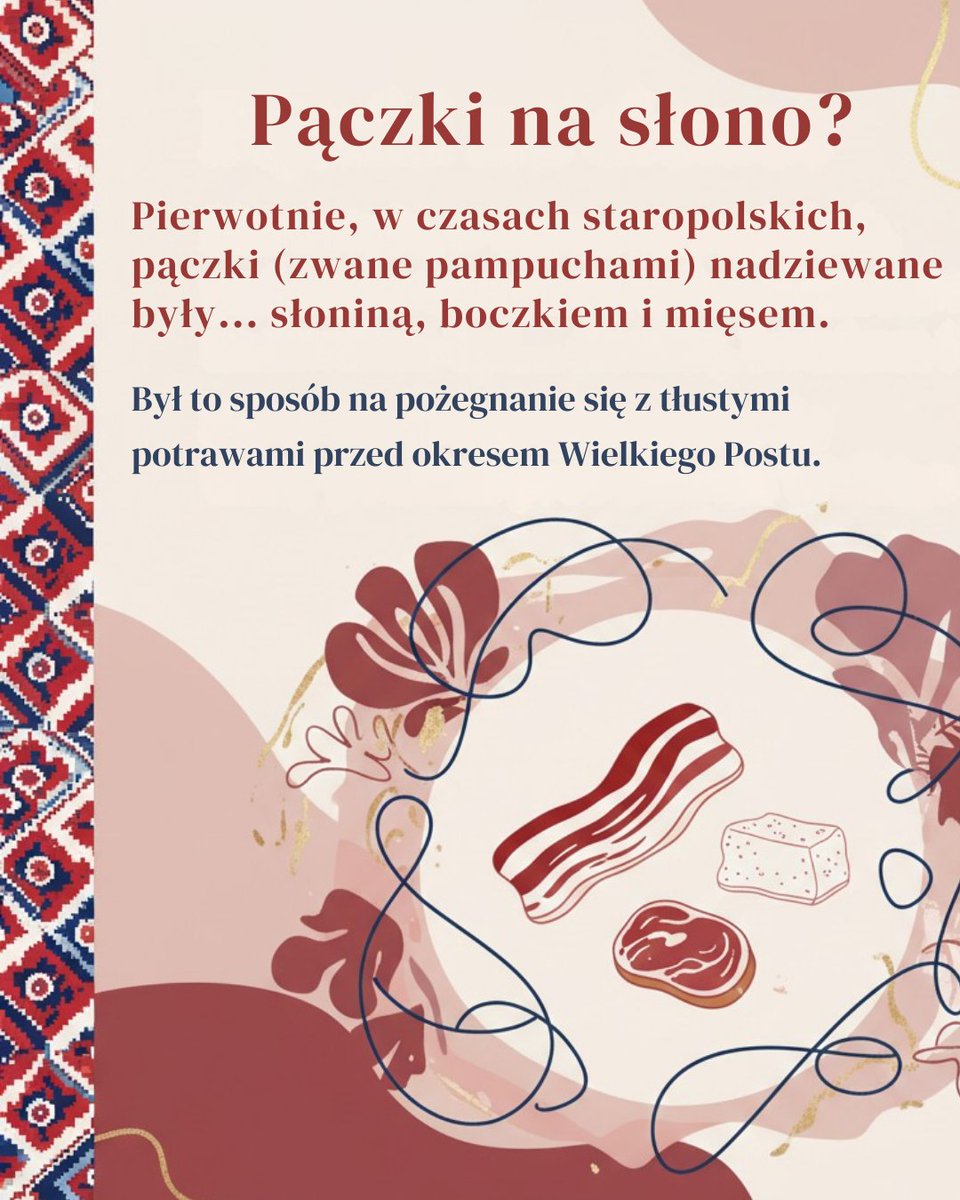 PLinJordan's tweet photo. 🍩 Happy #FatThursday! Did you know Polish donuts weren't always sweet?
🥓 Originally, they were savory—stuffed with bacon &amp; lard to prep for Lent!
🥜 16th-century luck: finding a hidden nut inside meant a year of prosperity.
📈 Poles eat ~100M donuts today (2.5 per person!). https://t.co/nPqi8yvyTL