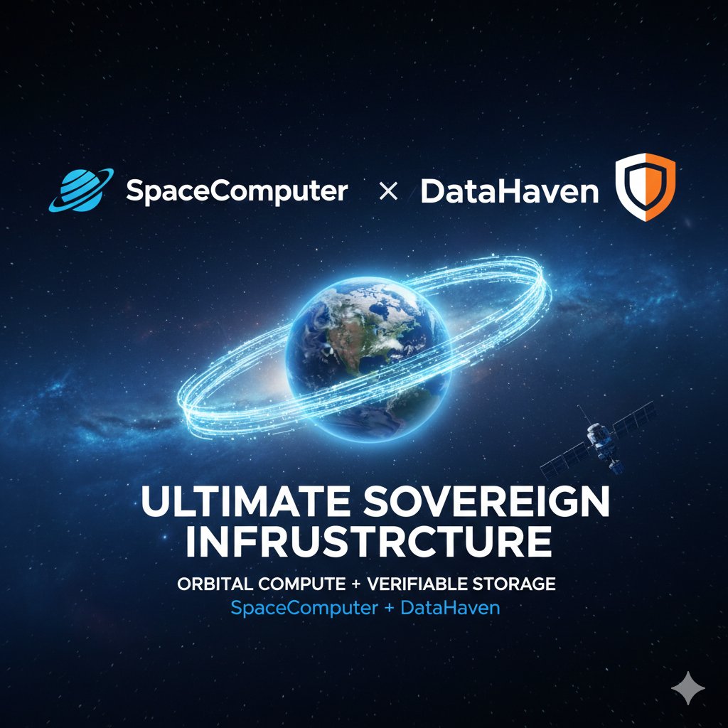 larabaliman's tweet photo. Verification is going orbital!I’m incredibly excited about the @SpaceComputerIO and @DataHaven_xyz partnership. By moving secure compute to satellites and backing it with verifiable storage,we’re building a censorship-resistant infrastructure that is truly beyond reach.#DataHaven https://t.co/IFDShJpCCp