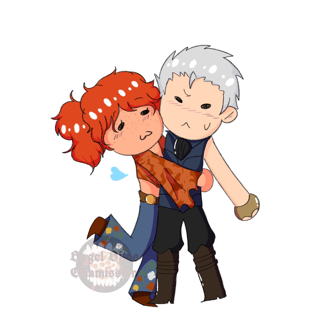 chibi doodle commissions for tuna &amp; cain

 #Ocxcanon #vergilsparda