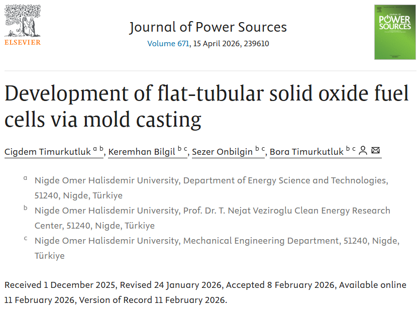TeamDrV's tweet photo. "Development of flat-tubular solid oxide fuel cells via mold casting" başlıklı çalışmamız yayınlandı.

👉https://t.co/AQJKNcFTDn

@BTimurkutluk @DrHasanUslu @NOHUniversitesi https://t.co/bu745EM8Uy