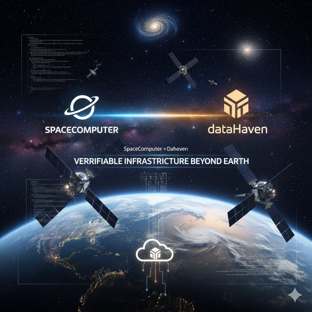 larabaliman's tweet photo. Beyond Earth's Reach. That's the power of @SpaceComputerIO + @DataHaven_xyz. Secure compute in space, verifiable storage on the ground. Together, they create an unforgettable paradigm for censorship-resistant systems. 🌍➡️🌌 #Blockchain #Decentralized https://t.co/HC1sFfJbdh