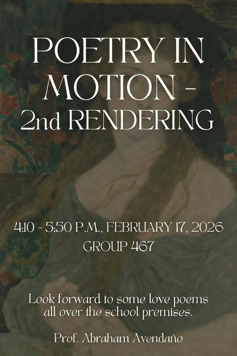 inglesprepa8's tweet photo. It's coming! #Poetry in motion, 2nd. rendering!! Class 467B will be sharing love poetry all over the school premises at #Prepocha @Prepa8_UNAM. Watch out for us and appreciate beauty within words.
4:10-5:50 p.m., Tuesday, February 17, 2026
#UNAM #Love #Poems. https://t.co/6r4KoYUkzD