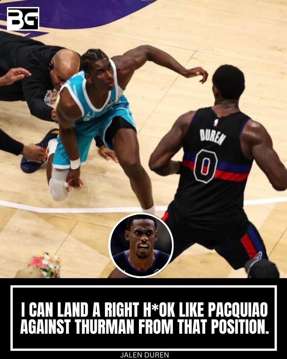 Jalen Duren said he could kn*ck out Moussa Diabaté from that position, but he chose to give him another day to wake up with a smile.

“Man, he gave me an open spot like that. If I didn’t think twice at that moment, for sure he would’ve gone down like Pacquiao did to Thurman.”