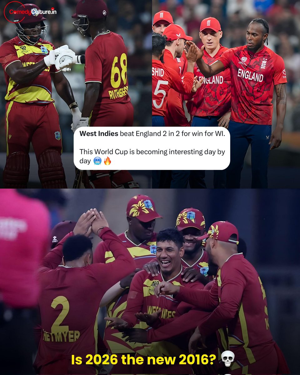 ComedycultureIn's tweet photo. They took the 2016 trend seriously 💀
#WIvsENG https://t.co/My7oo1qE7z