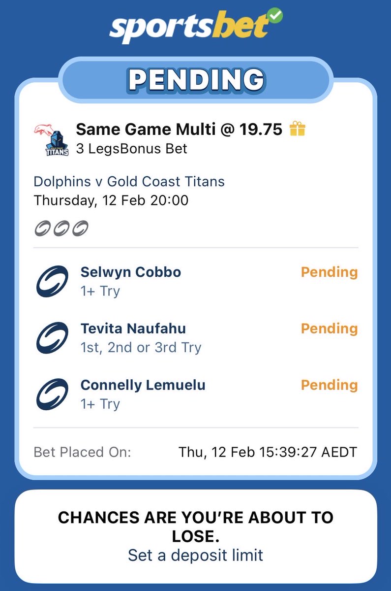 NRL Pre-Season Multi 🔥 

Like if you are Tailing 💙