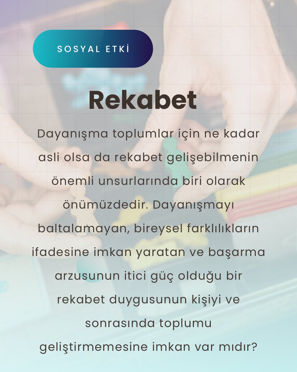 Toplumsal gelişimi tetikleyen süreçlere dair henüz bir fikir birliği bulunmasa da biz oyumuzu dayanışmadan yana kullanıyoruz. #dayanışma #sosyalfayda #sosyaletki #sosyalsorumluluk #kurumsalsosyalsorumluluk