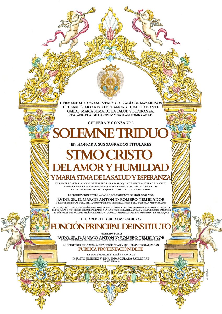 SOLEMNE TRIDUO EN HONOR A NUESTROS SAGRADOS TITULARES

#HermandaddeSantaÁngela
#LaDehesilla
#AmoryHumildad