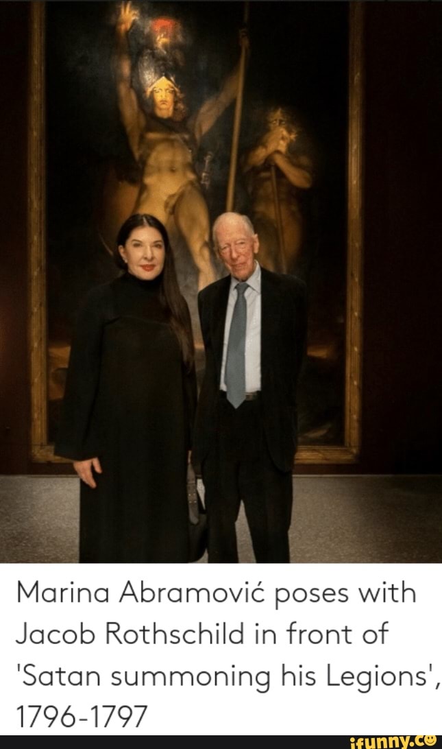 Some more dots to connect for you:

Epstein: "I represent the R.othschilds"

Jacob R.othschild: "My family created Israel."

Abramovic: Spirit cooking "artist".