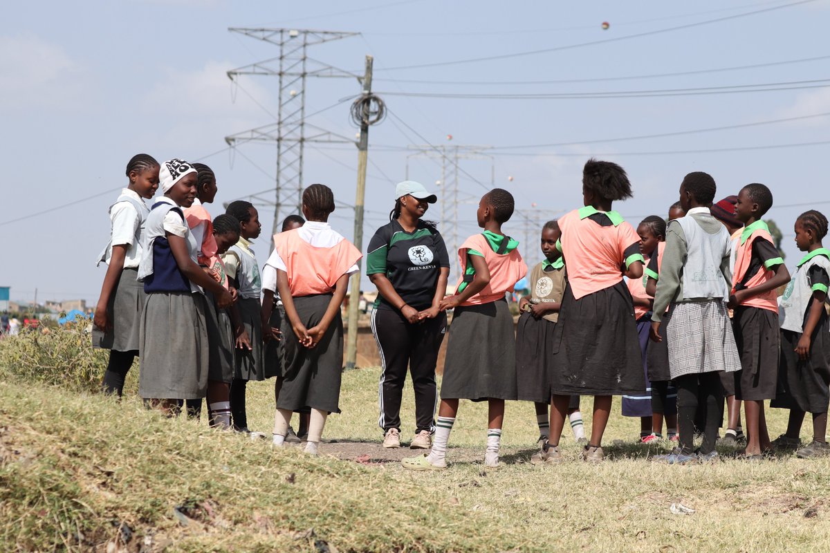 GreenKenya2's tweet photo. We’re back to basics: bibs on, a ball at our feet, and one powerful point sparking vital conversations about #UNSDG5.
This is how we tackle gender inequality thru sport, young leaders guide girls, understanding their realities and the challenges they face growing up. https://t.co/ORRMNejMnq